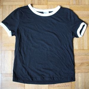 Black ringer tee